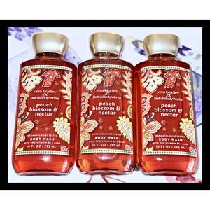 Bath & Body Works Vera Bradley Peach Blossom & Nectar Shower Gel Body Wash x3